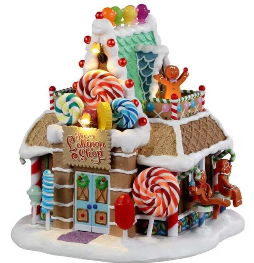 clourful shop- gingerbread men - lollipops