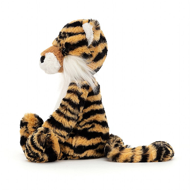 Bashful Tiger - supersoft fur - soft toy - black and orange stripes.