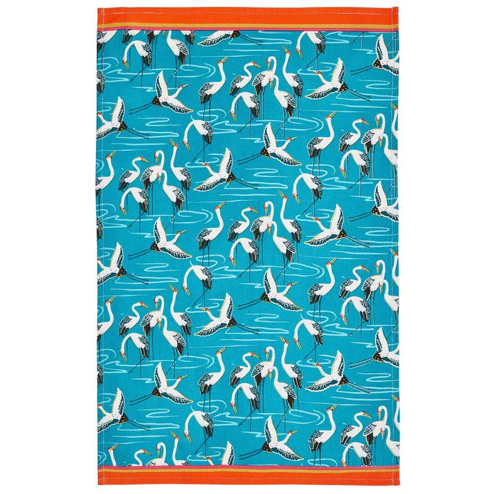 Ulster Weavers Cotton Tea Towel - Cranes (100% Cotton, Blue)