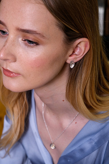 Dusk Rivet Studs - matte silver - gold rivet style holes - like stars