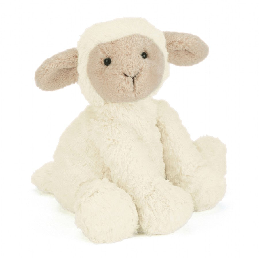 Fuddlewuddle Lamb - cuddly lamb with two tone face and ears -Suitable from birth.