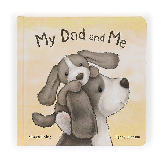 My Dad And Me Book - follows a puppy off on adventures with their caring daddy - trips to the farm to hunting for bugs - it's a tale of kindness, fun and discovery -  hardback book - beautiful illustrations