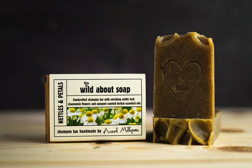 Nettles & Petals Shampoo Bar - Natural Shine and Moisturizing - Relaxing and Soothing