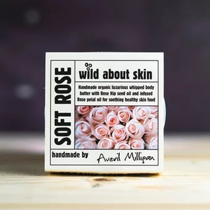 Soft Rose Organic Body Butter - Soft and Creamy - Soothing Skin Food