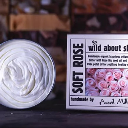 Soft Rose Organic Body Butter - Soft and Creamy - Soothing Skin Food