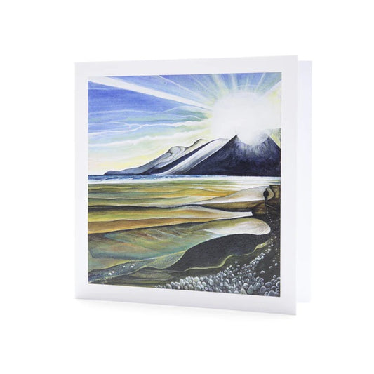 Sunset on Murlough Beach Card - co. down -  northern ireland - handmade card - wild earth studio