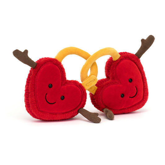 red hearts - smiley faces - golden locks - wide arms