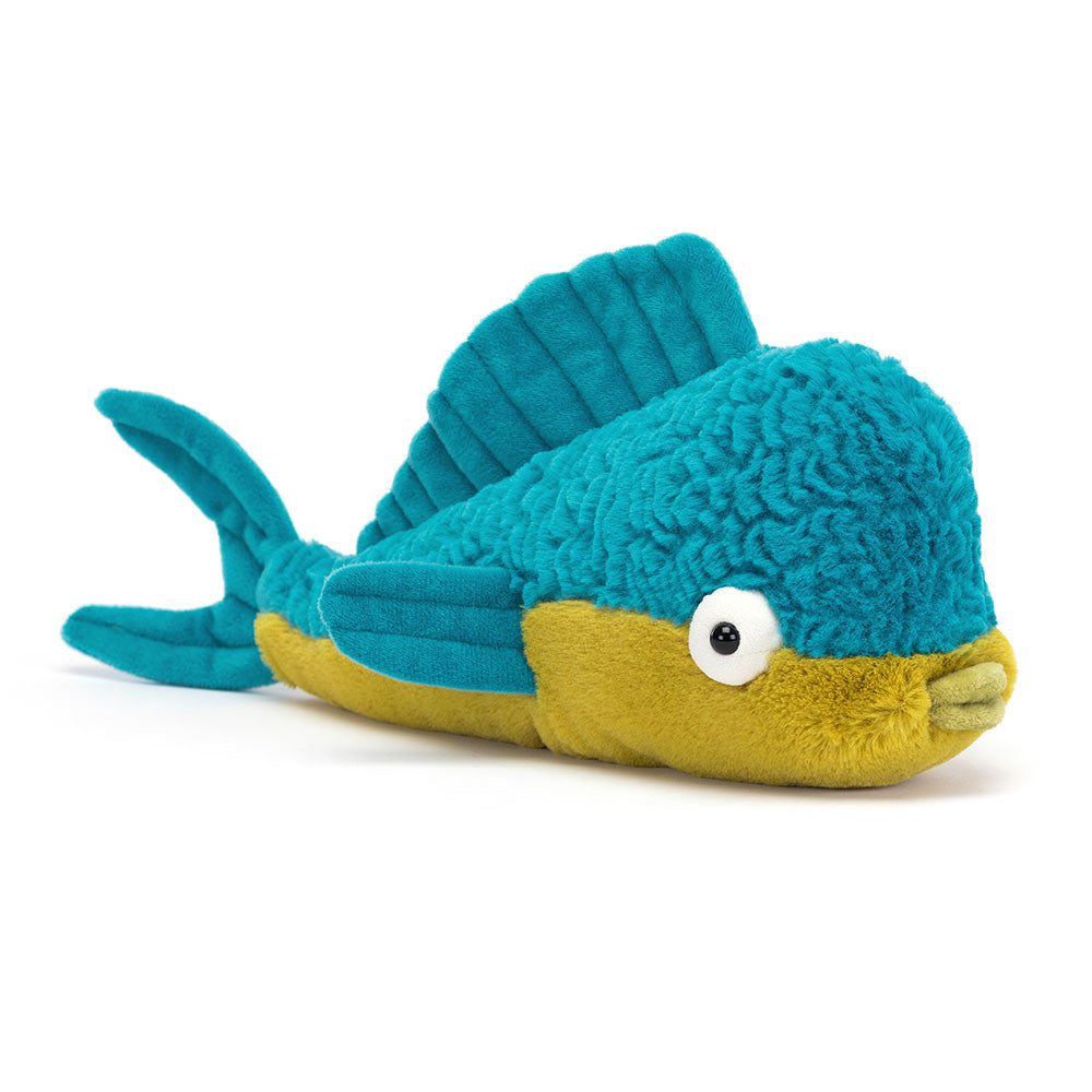 Delano Dorado Fish - zesty lime and aqua fur - bubble lips - bobble eyes