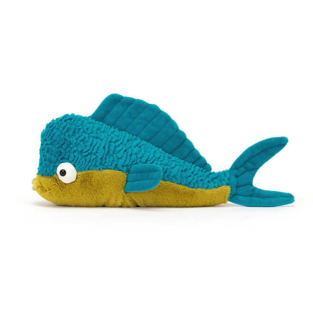 Delano Dorado Fish - zesty lime and aqua fur - bubble lips - bobble eyes
