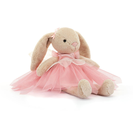 Lottie Bunny Fairy - ribbons on her ears - pink satin bodice - 3 layer mesh tutu - butterfly sleeves - ballet costume 