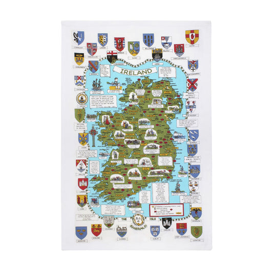 Map of Ireland - Crests of Ireland 