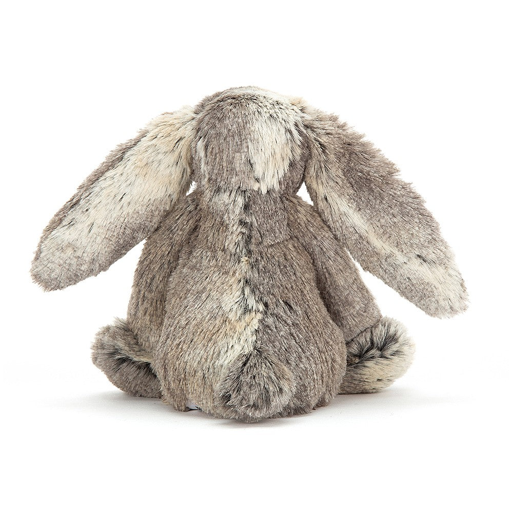 Bashful Cottontail Bunny - Jellycat - fluffy two tone fur and sweet friendly smile - cosy companion gift - silver and fawn