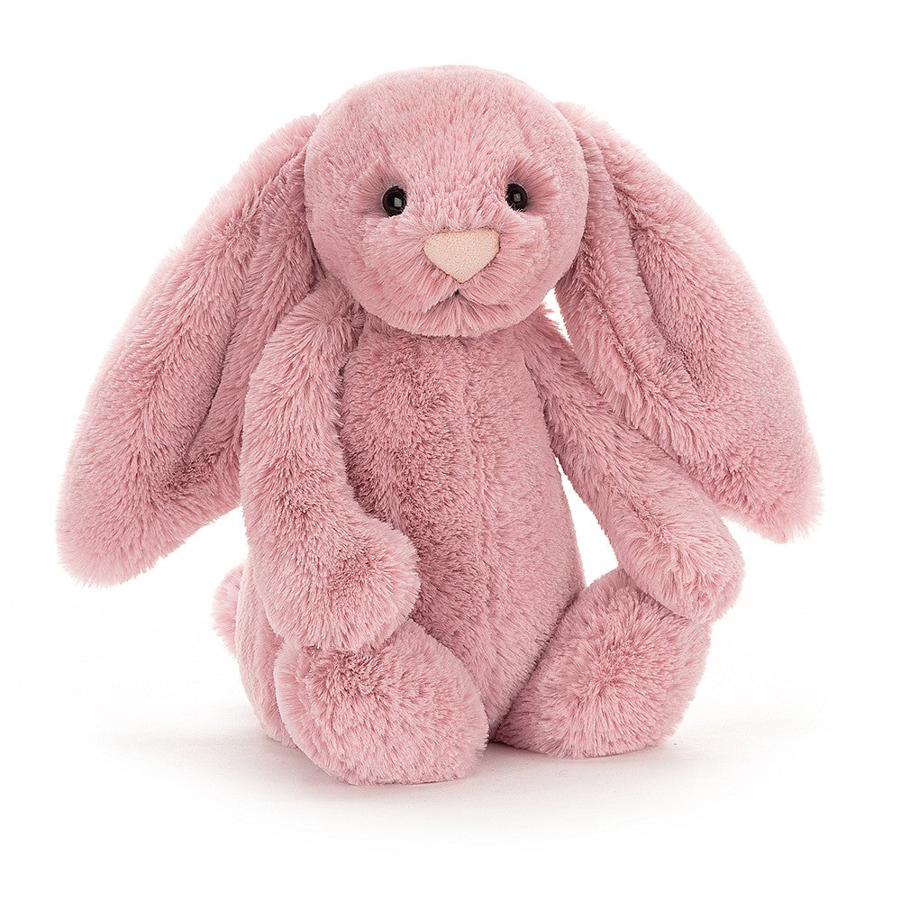 Bashful Tulip Pink Bunny -  super soft coat and features gorgeous floppy ears and a fluffy bobtail 