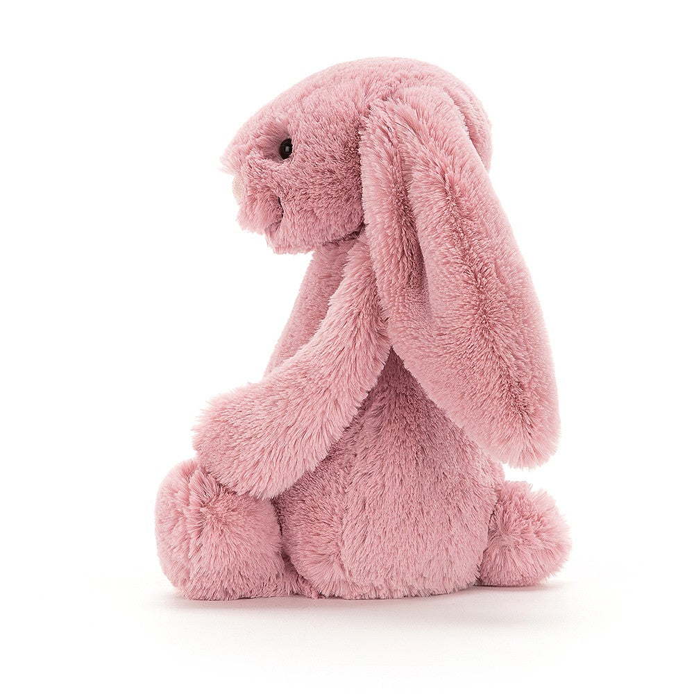 Bashful Tulip Pink Bunny - super soft coat and features gorgeous floppy ears and a fluffy bobtail