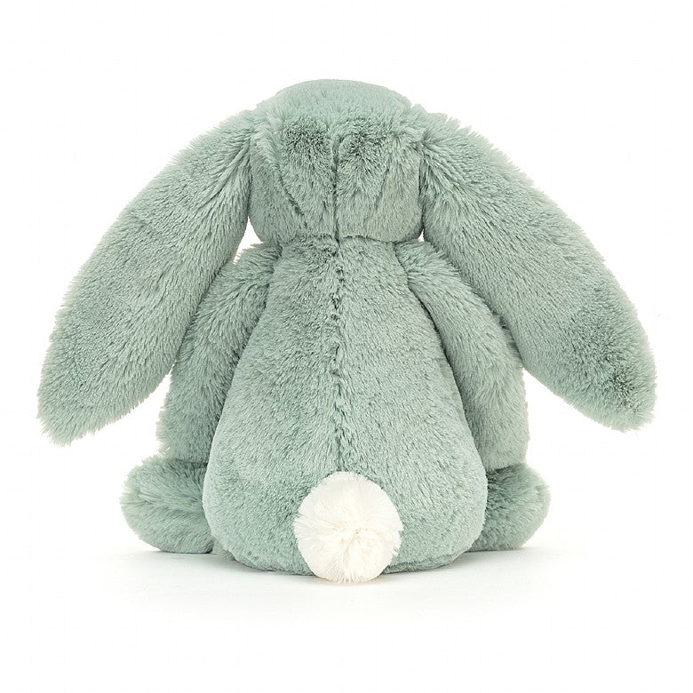 Blossom Sage Bunny - soft toy - cotton posy patterned ears and paw pads