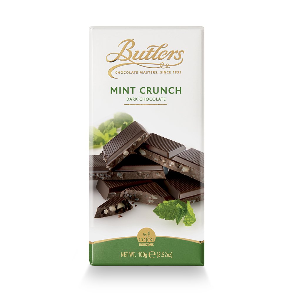 Dark Chocolate Bar, With Small Bits Of Mint Crunch Within